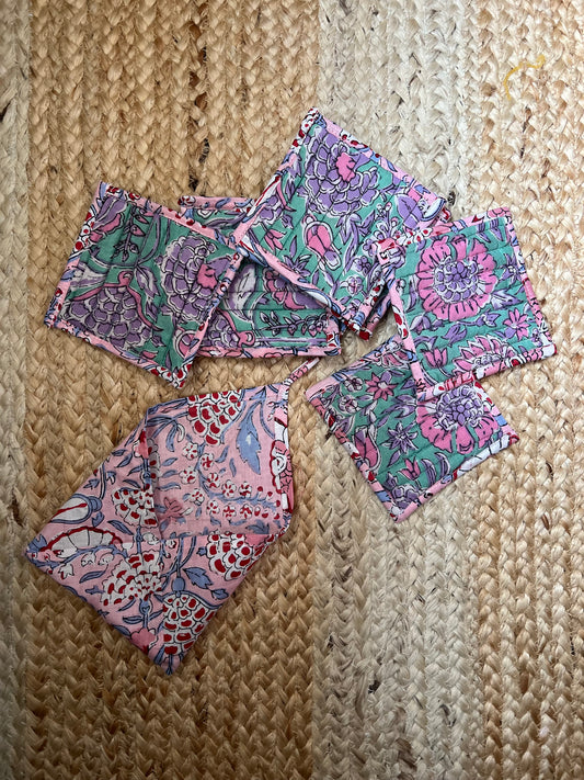 Set of 6 Blockprint Coasters