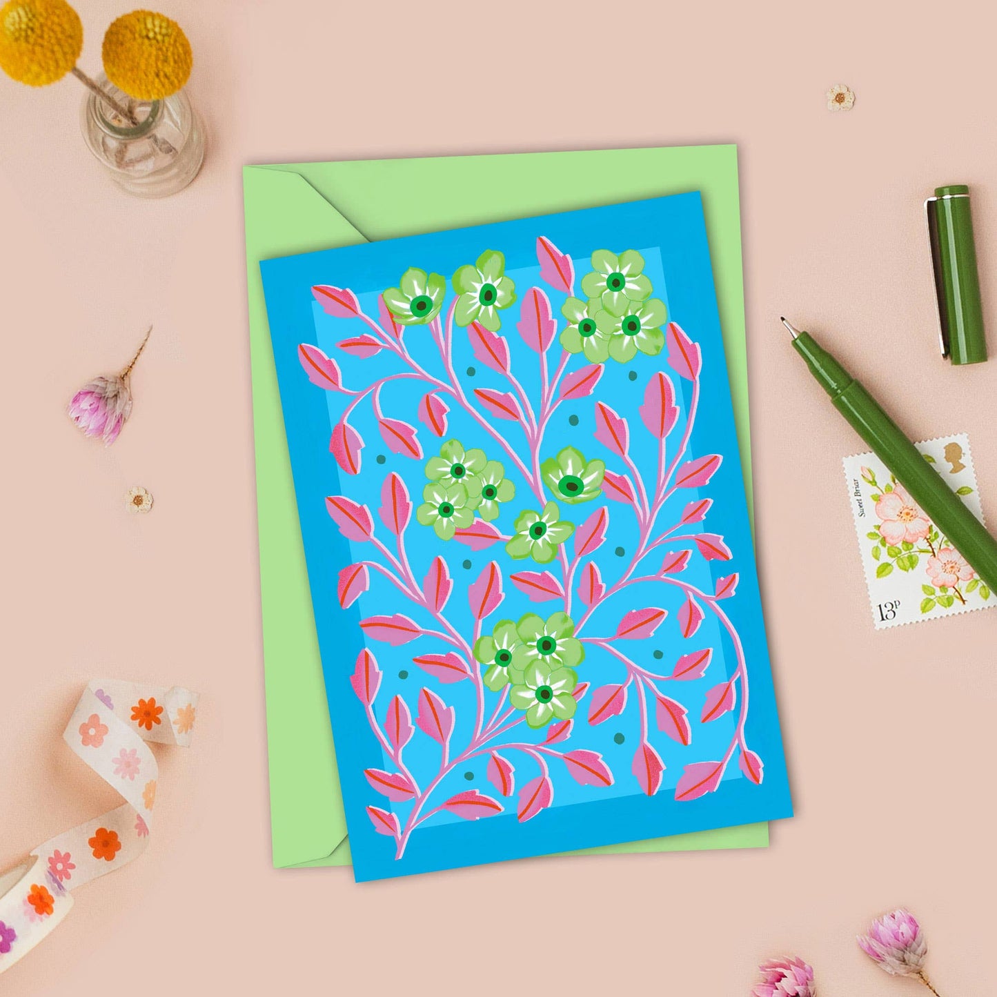 Bright Botanical Flower Card | Just Because, Any Occasion