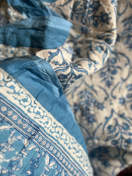 Bombay Blue Reversible Quilt