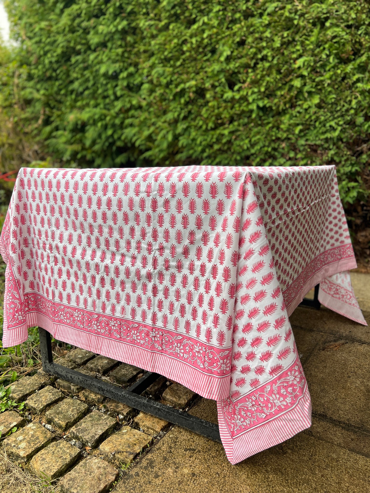 Pink Thistle Table Cloth