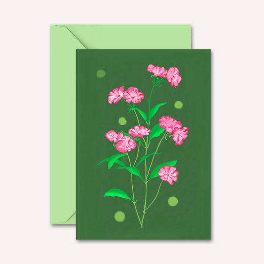 Cute Flower + Polka Dot Card | Just Because, Any Occasion