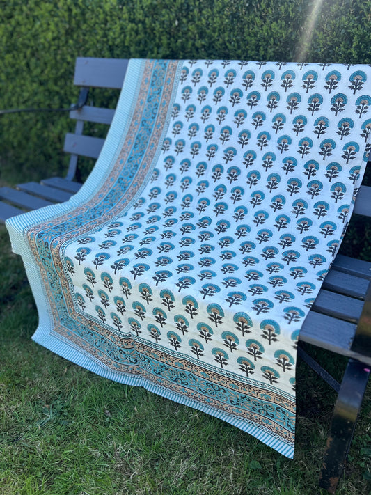 “Carnation” Blockprint Table Cloth