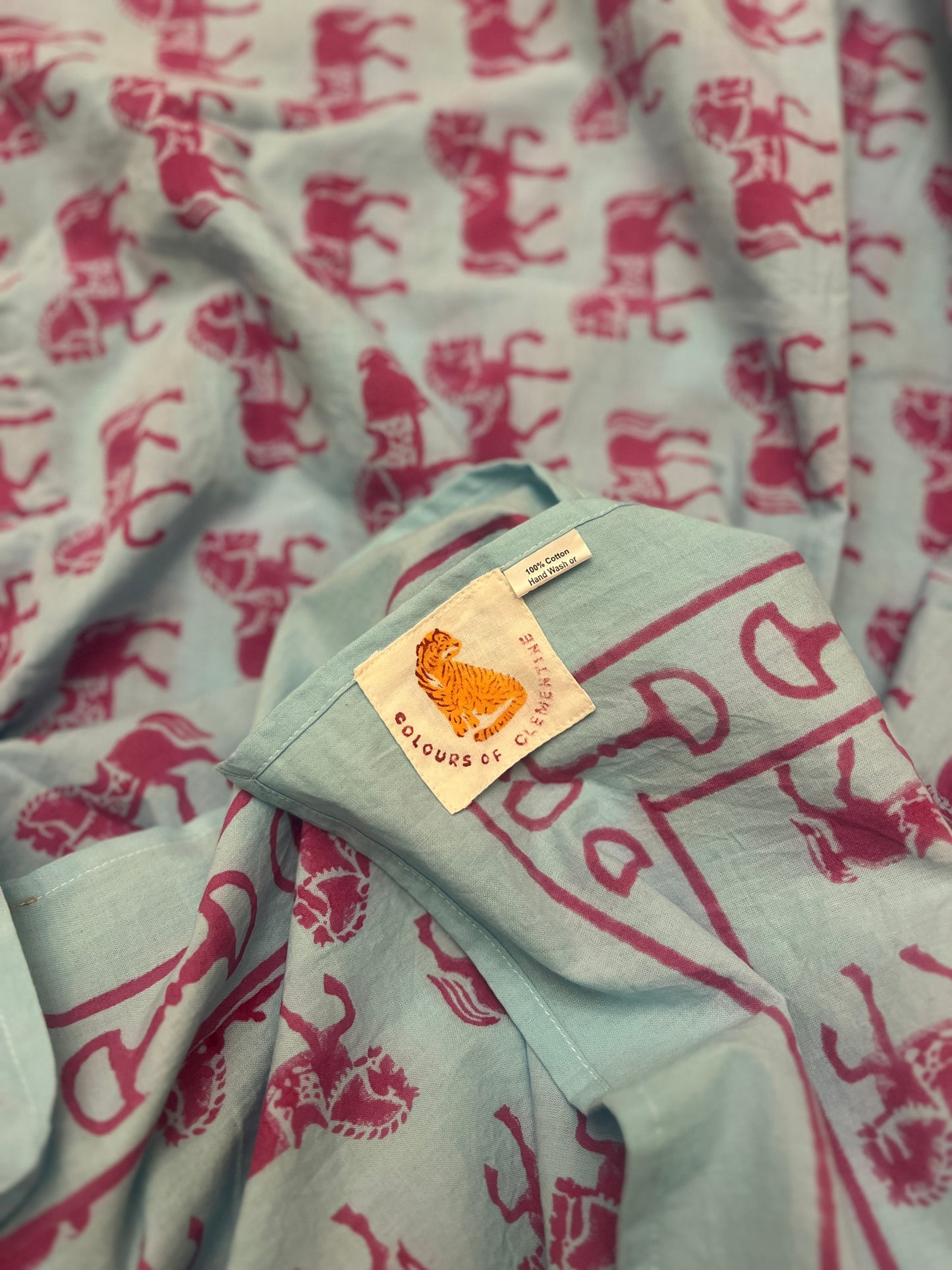 Trotting Horse - Pink and Blue