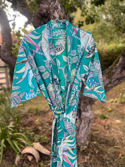Monkey Jungle Cotton Gown