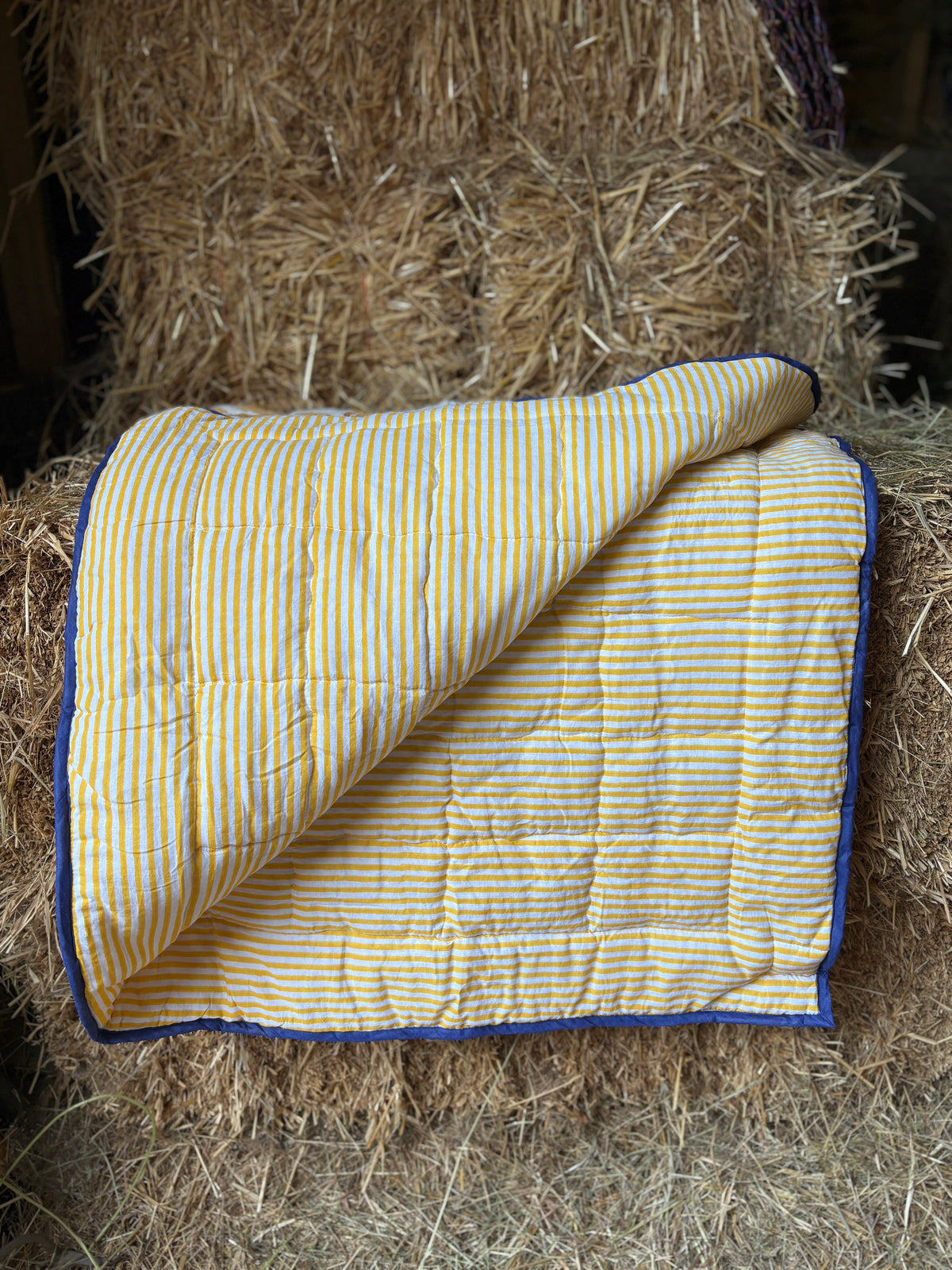 Clementine Tiger Quilted Block print Blanket