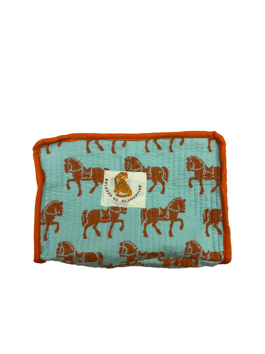 Powder Blue Equestrian Washbag