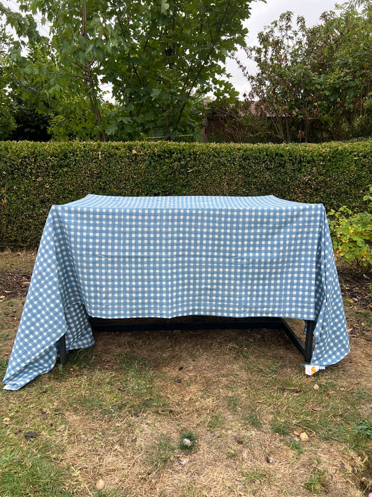 Navy Gingham Table Cloth