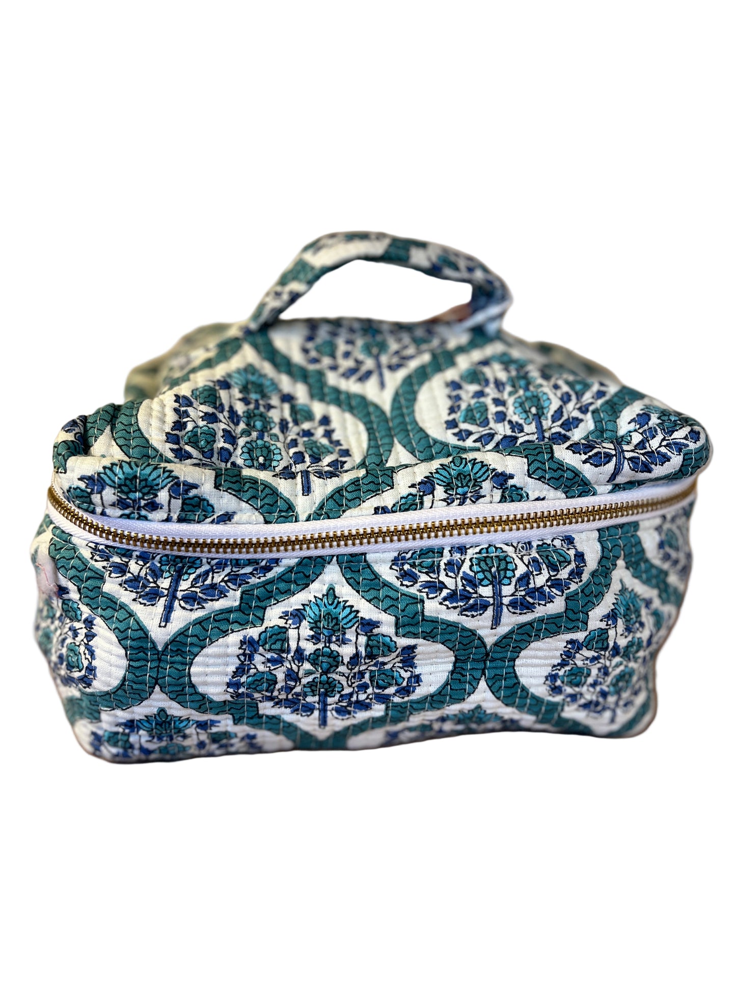 Blue Jaipur Flower Makeup Case
