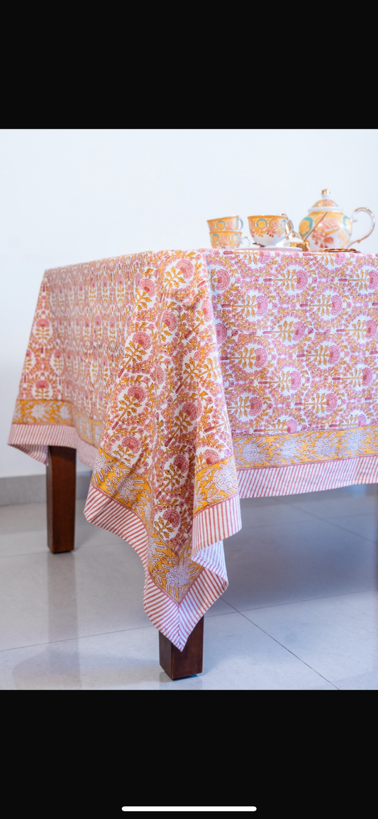 Peachy Carnation Table Cloth