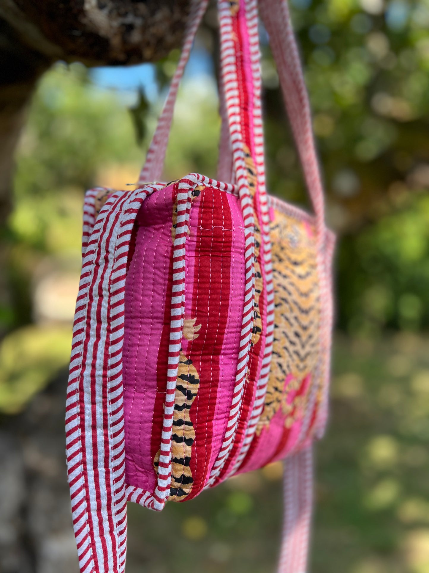 Pink Tiger Stripe Super Mini Tote