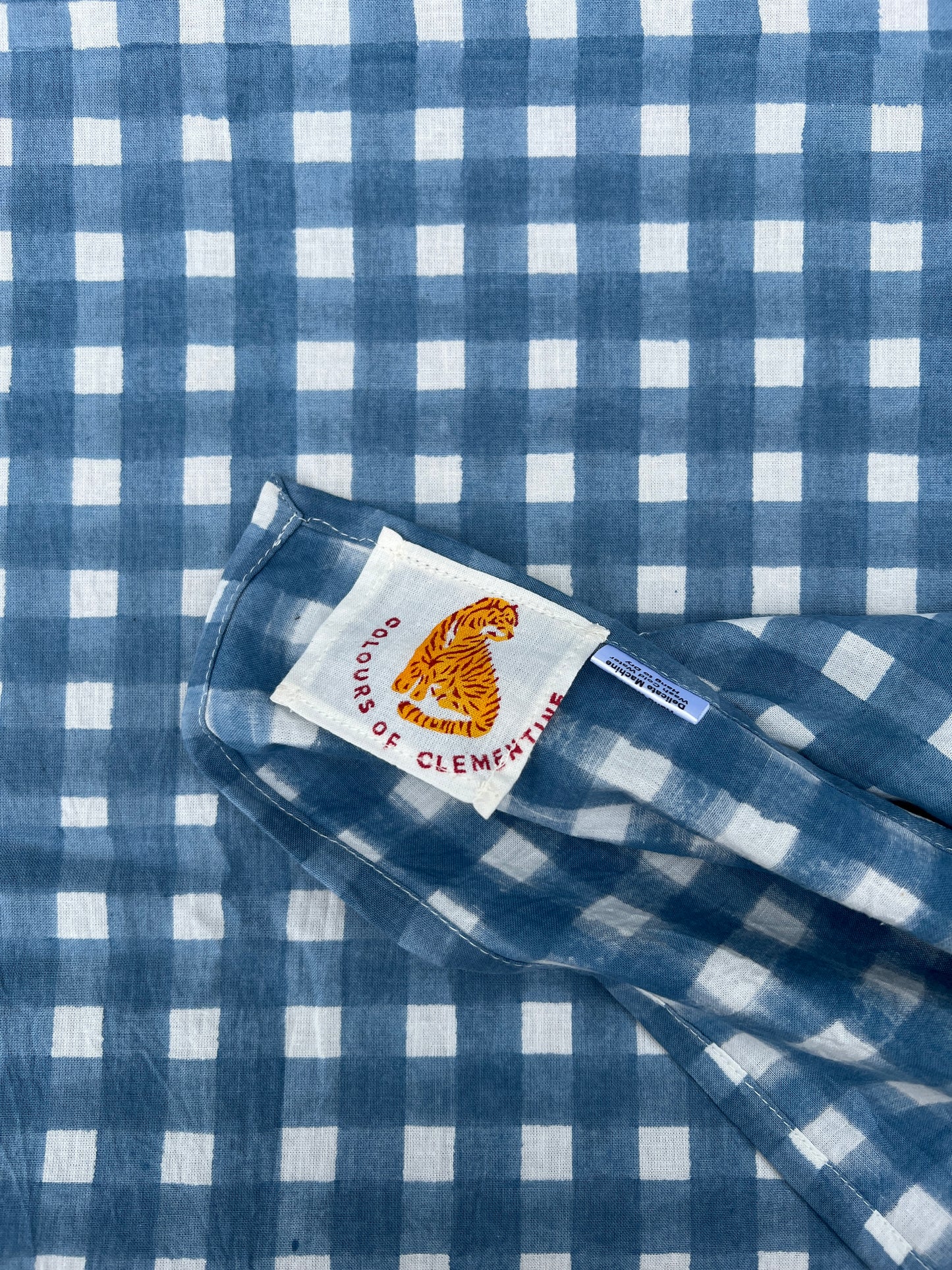 Navy Gingham Table Cloth