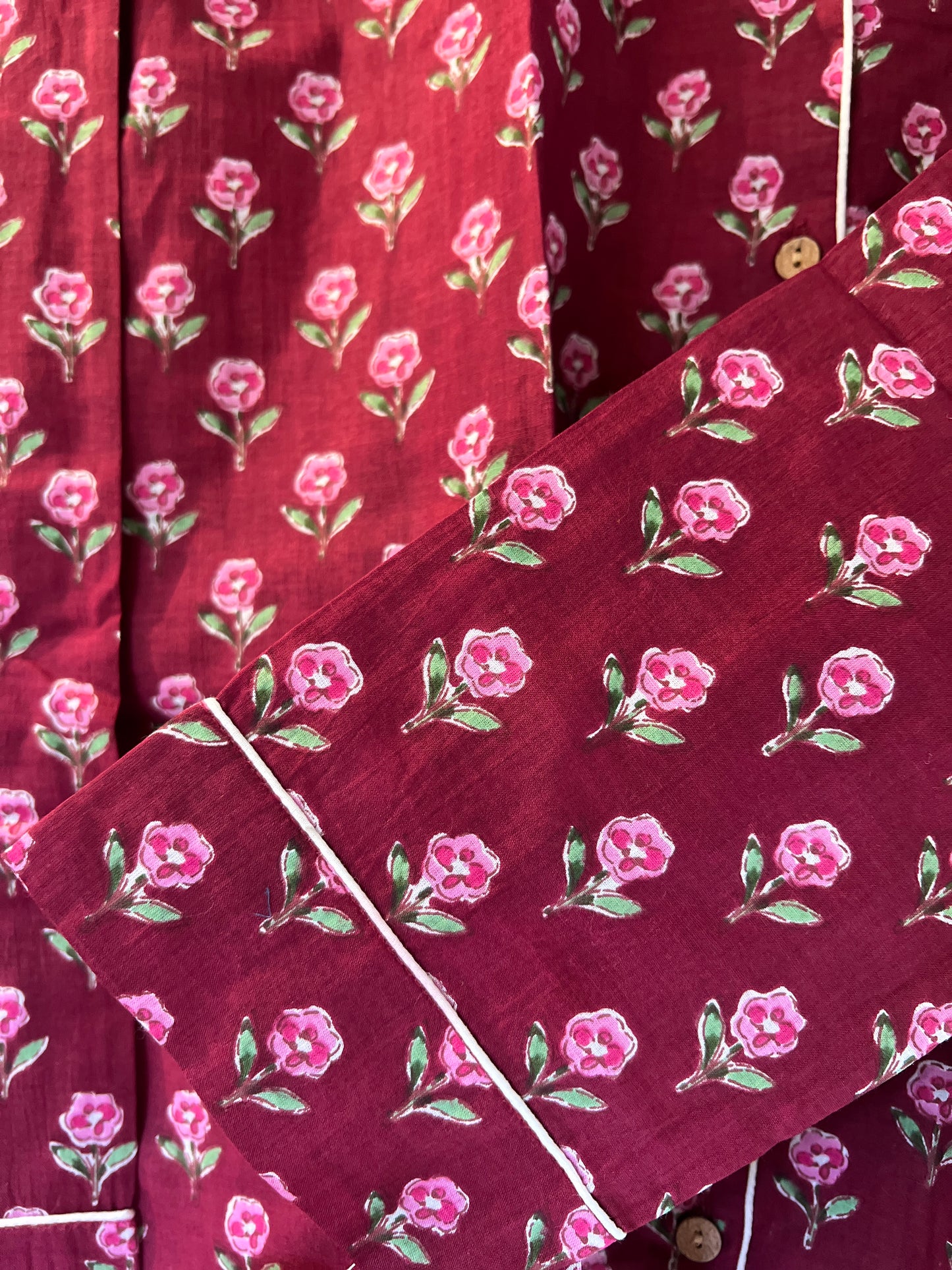 Burgundy Blooms pyjamas
