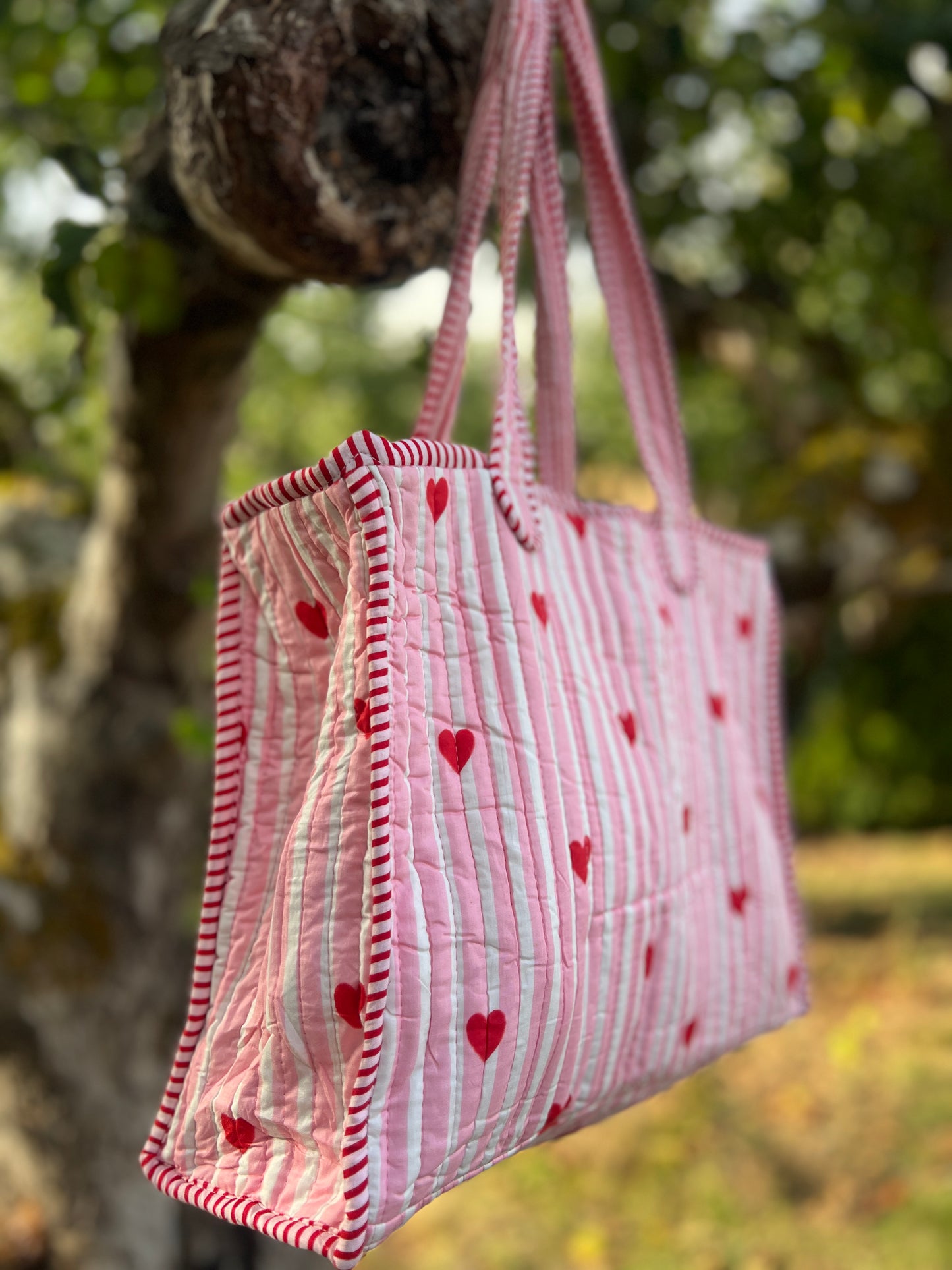 Pink Hearts Mini Tote