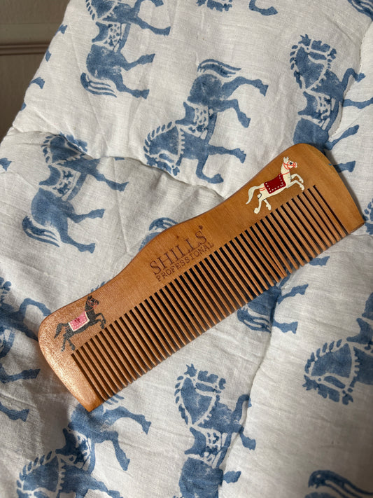 Wooden Hand painted Comb