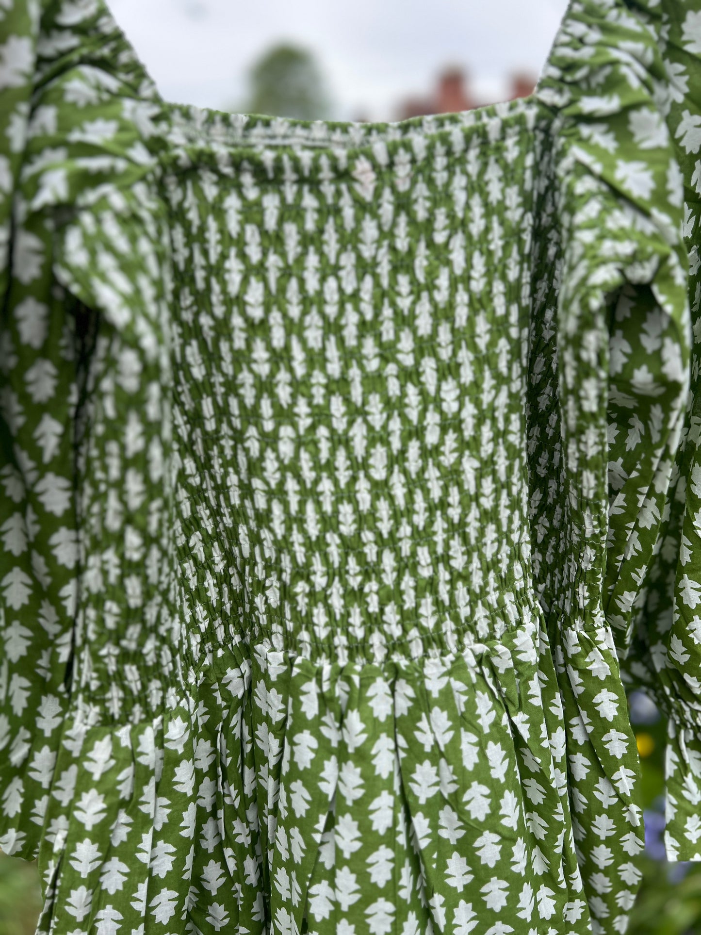 Avni Green blockprint Summer Dress