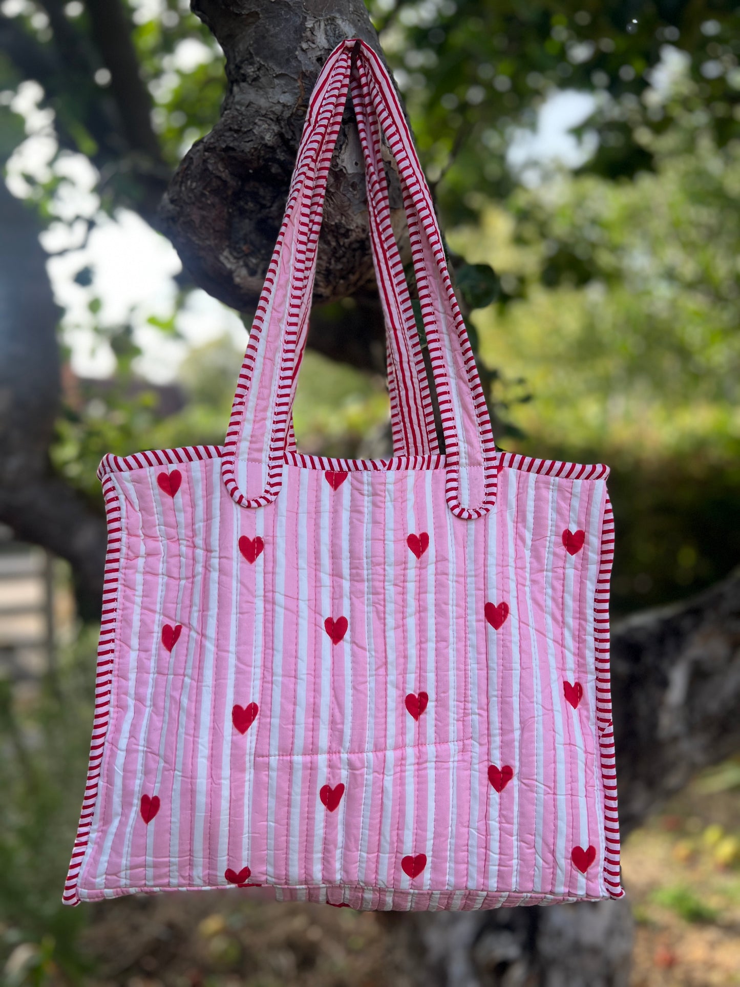 Pink Hearts Mini Tote