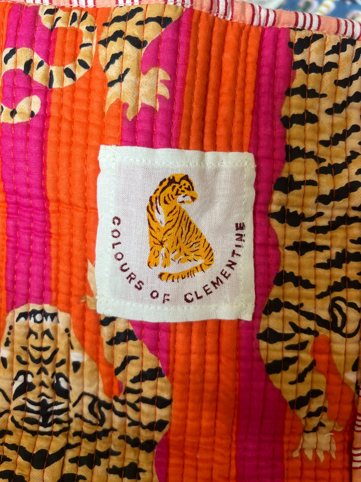 Orange Tiger Print Tote