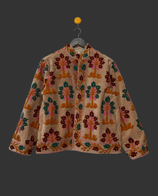 Suzani Velvet Jacket - Woodland