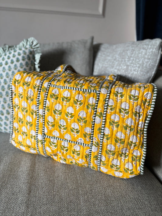 Daffodil Blockprint Weekend Bag