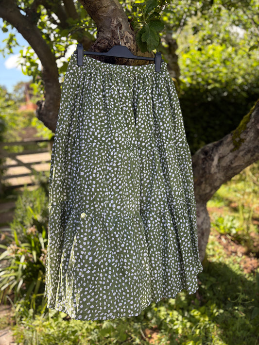 Bambi Cotton Skirt - Emerald Green