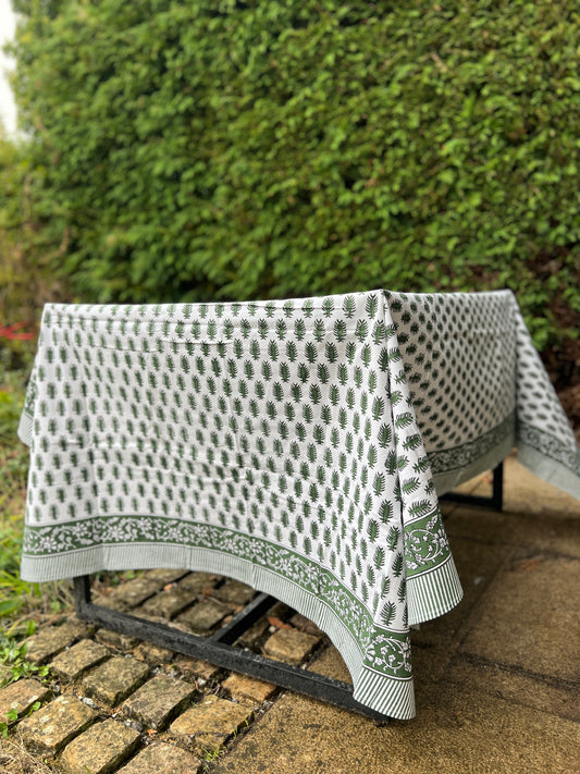 Green Thistle Table Cloth