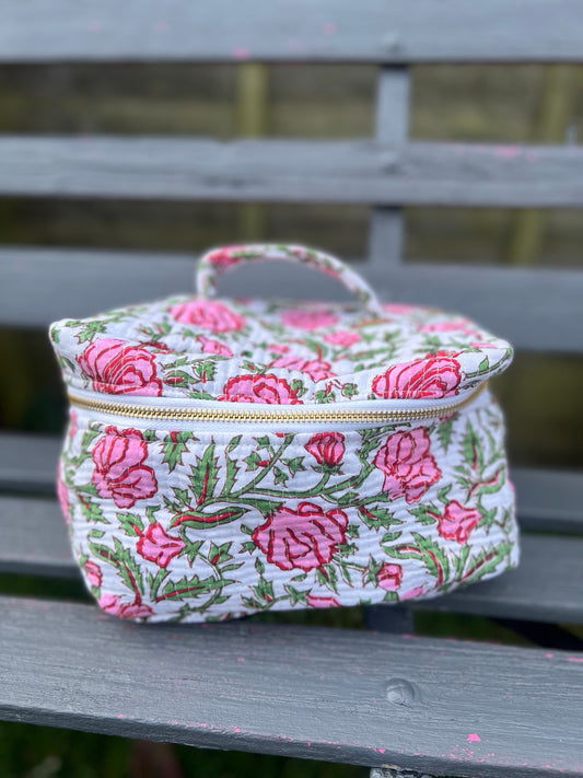 Pink Rose Makeup Case