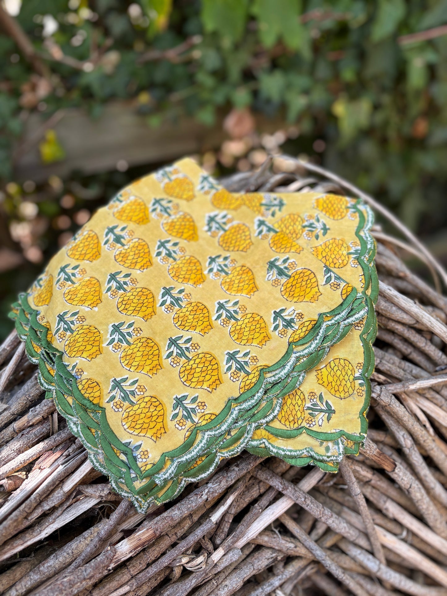 Blockprint Summer Cotton Napkins x 6