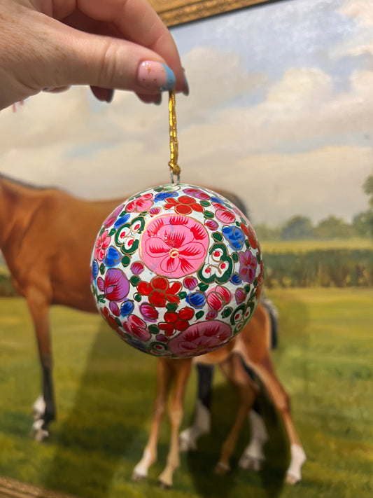 Floral on white background Bauble