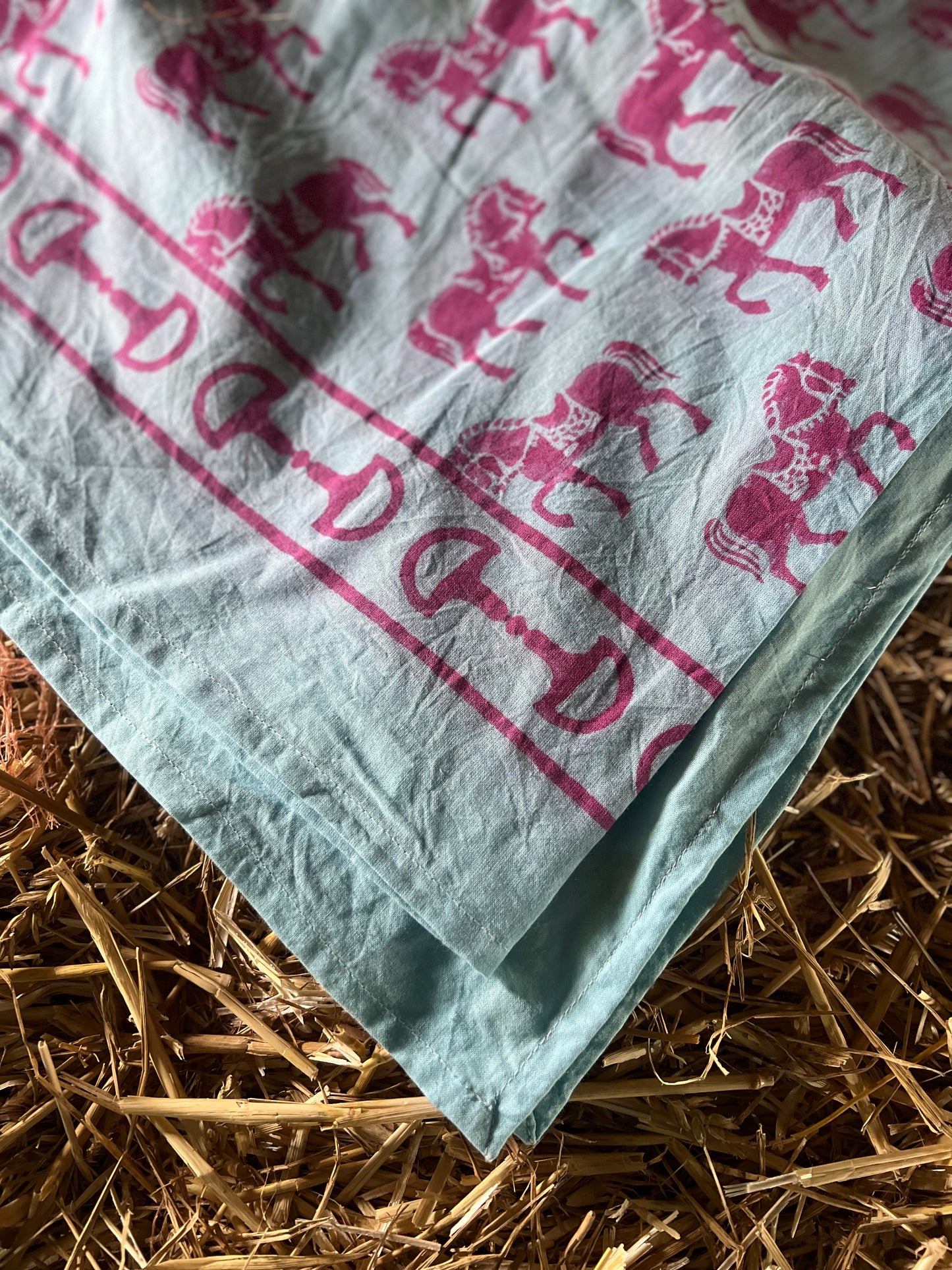 Trotting Horse - Pink and Blue