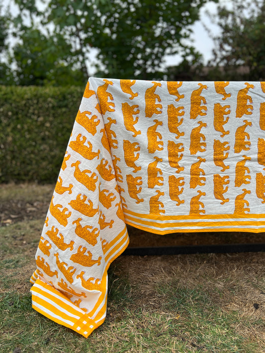 Turmeric Tiger Table Cloths