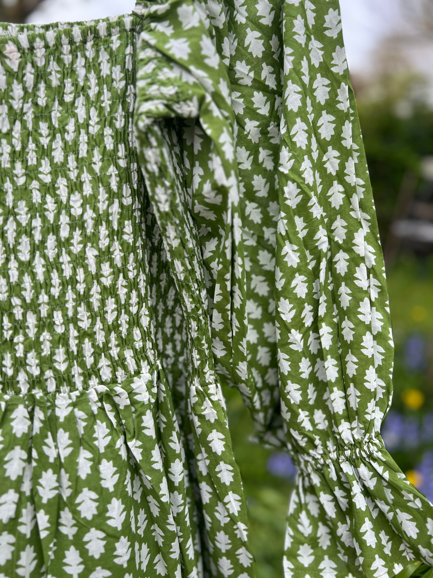 Avni Green blockprint Summer Dress