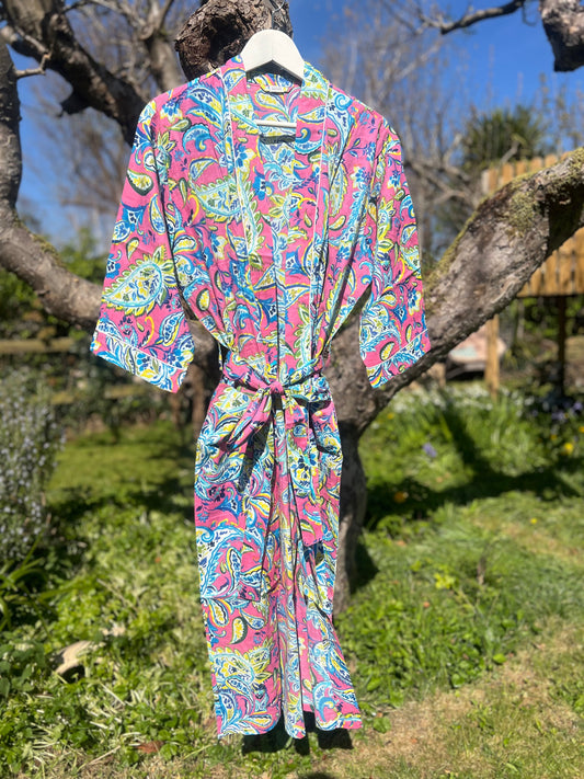 Pink Floral Dressing Gown