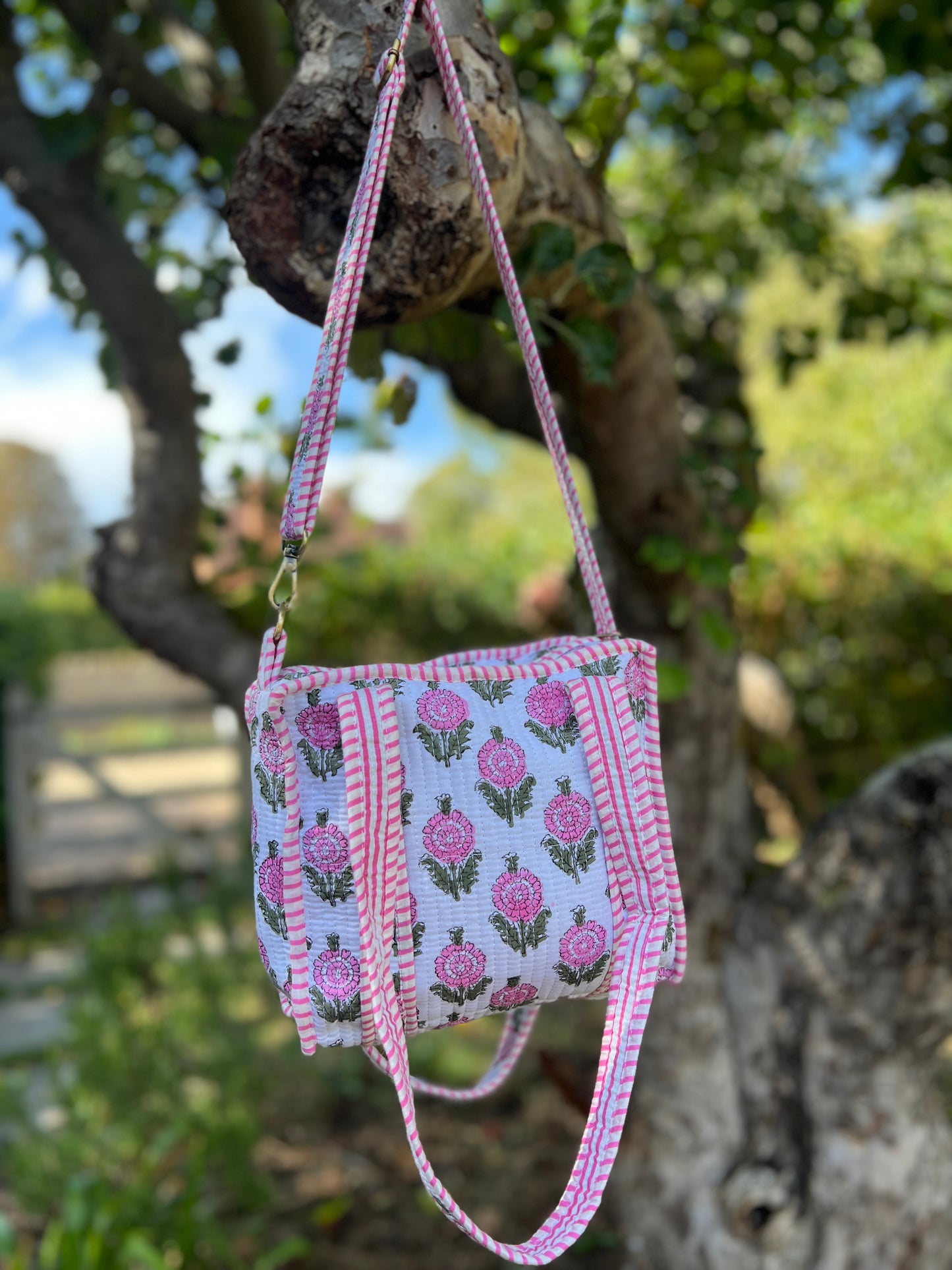 Pink Floral Super Mini Tote