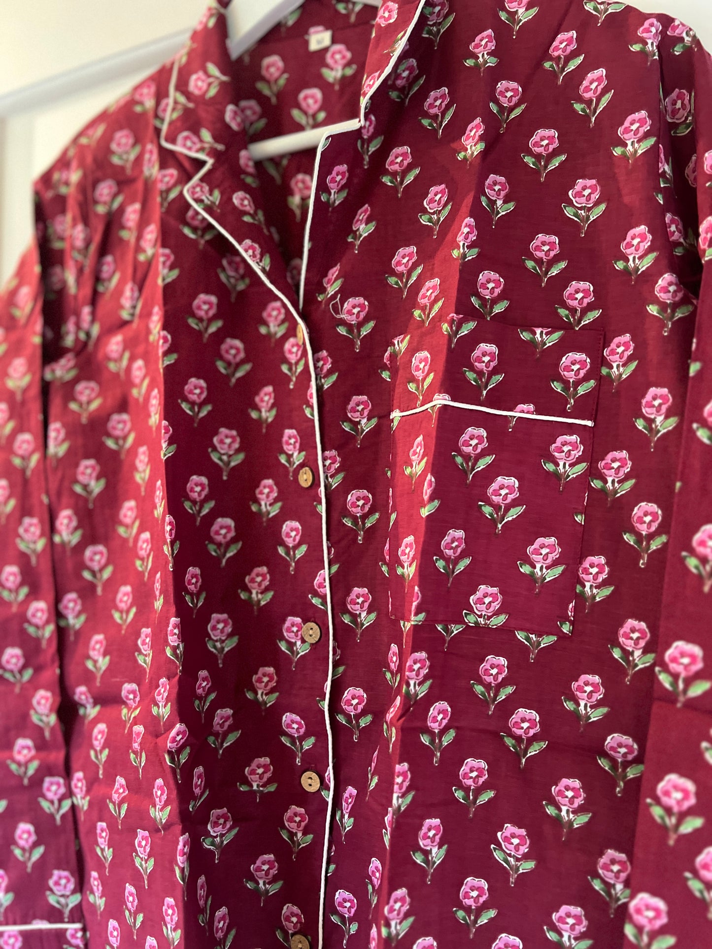 Burgundy Blooms pyjamas