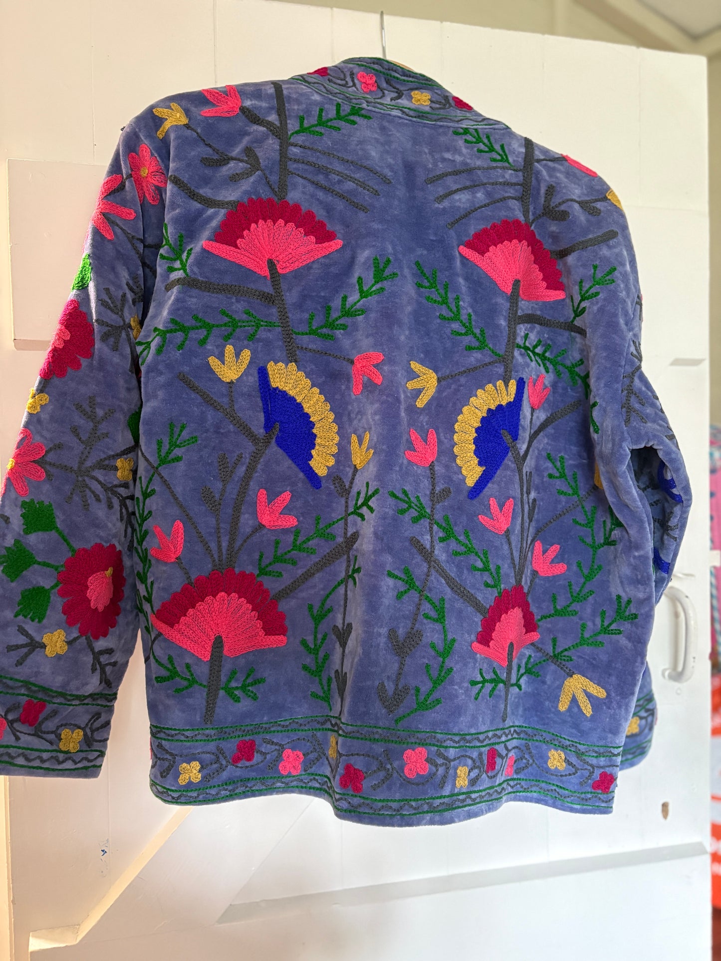 Lavender Velvet Suzani Jacket