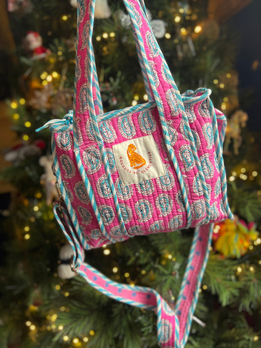 Bubblegum Pink Paisley Super Mini Tote