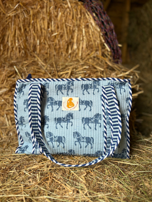 Atlas Blue Midi Tote Bag