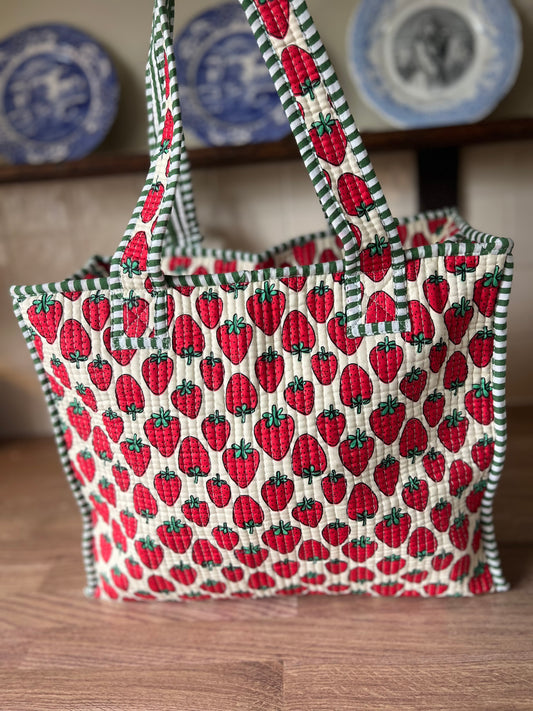 Strawberry Mini Tote Bag