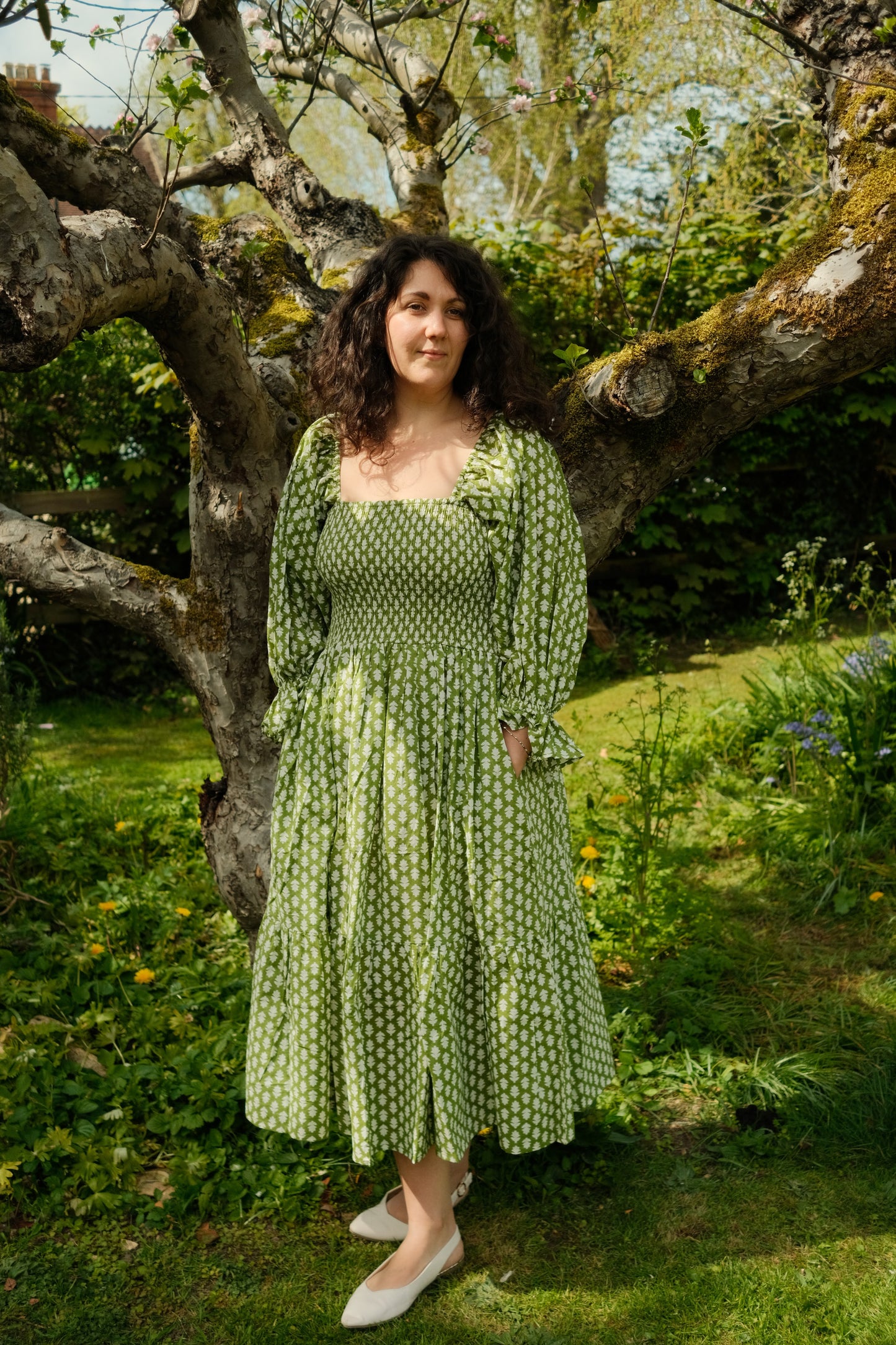 Avni Green blockprint Summer Dress