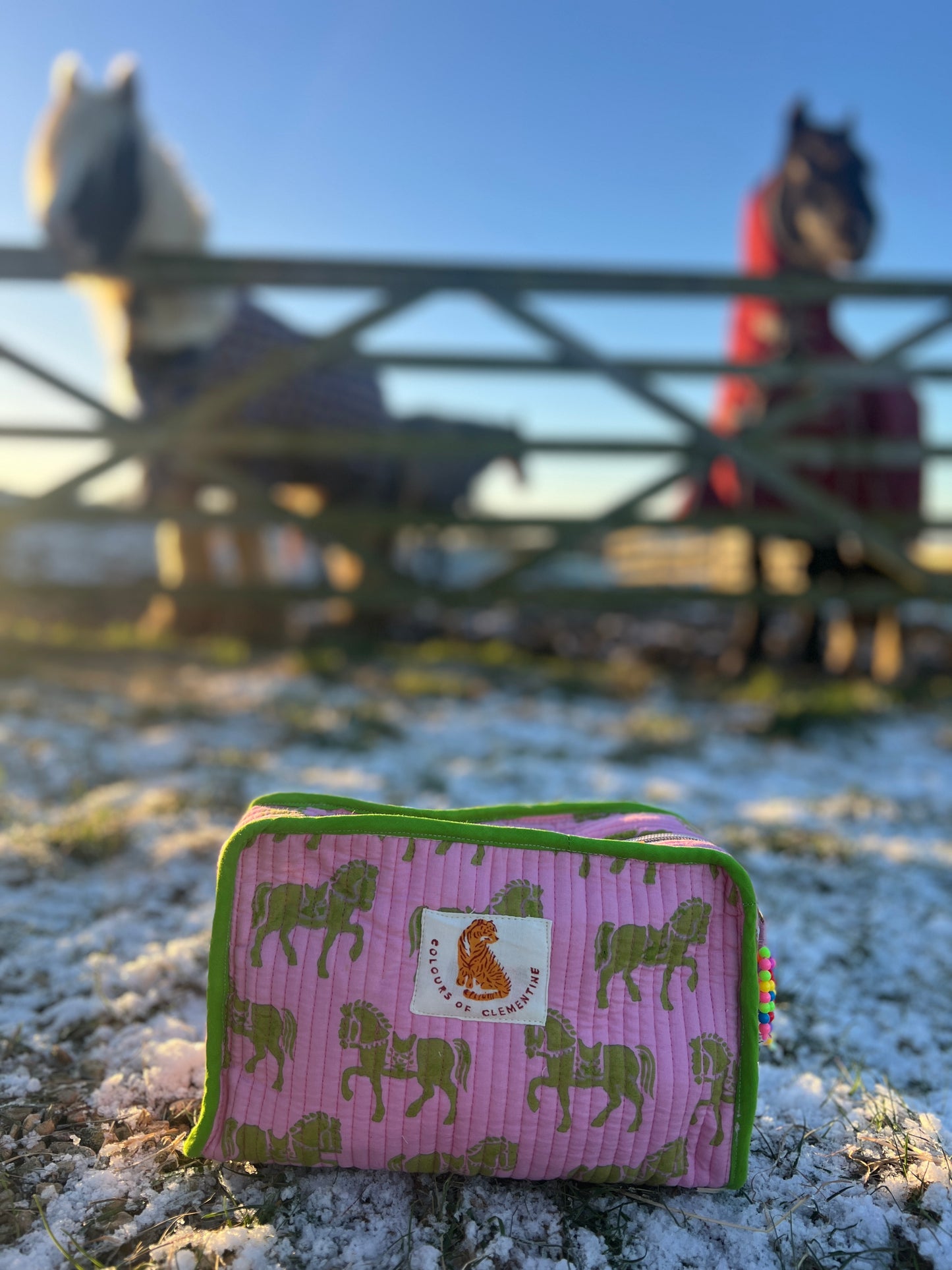 Powder Pink Equestrian Washbag