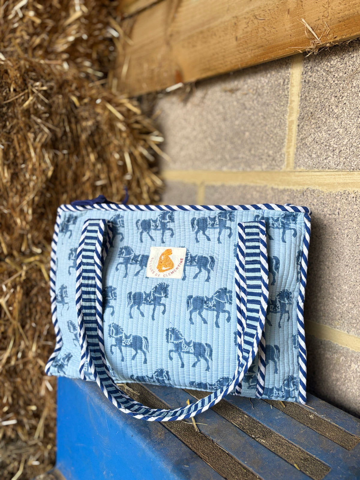 Atlas Blue Midi Tote Bag