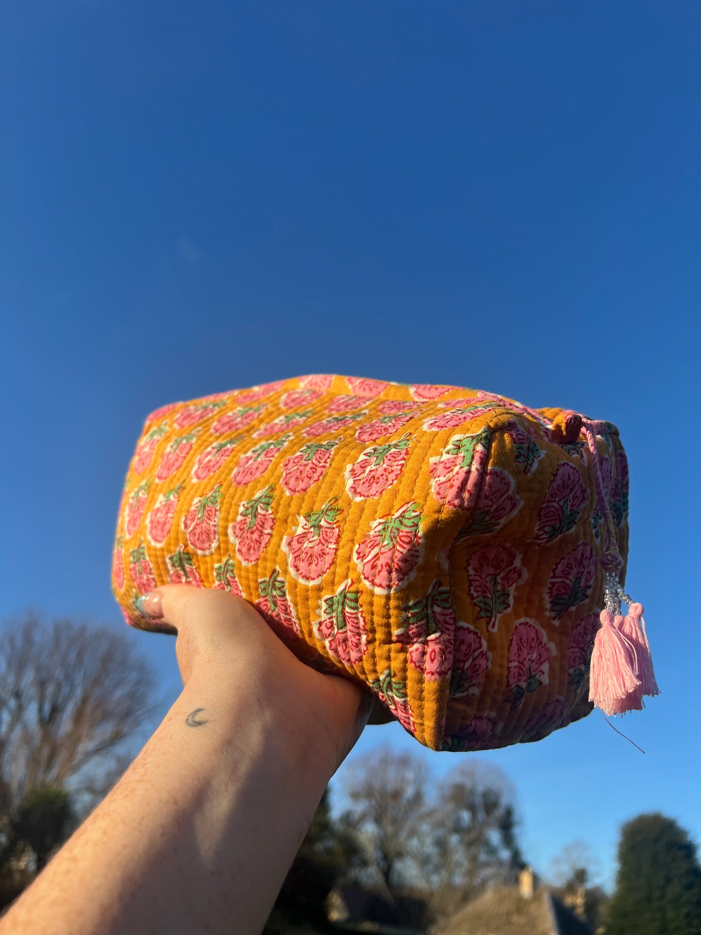 Jaipur Washbag - Turmeric Orange