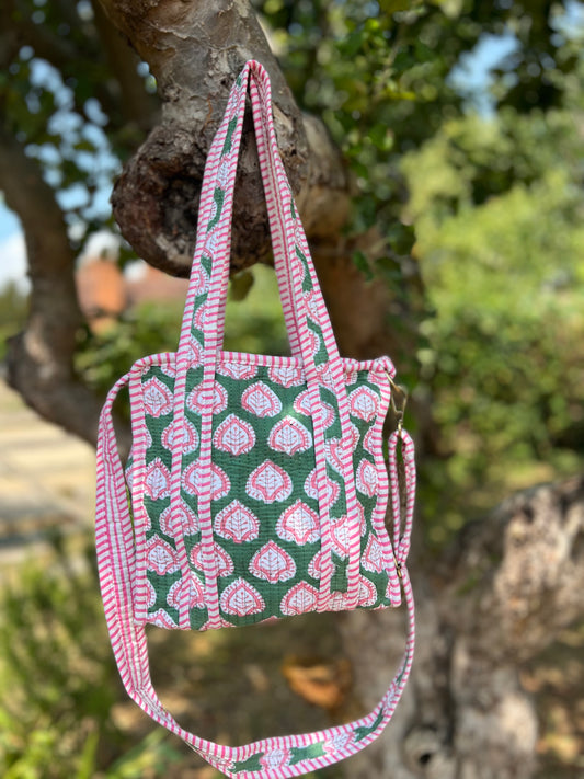 Emerald Green Super Mini Tote Bag