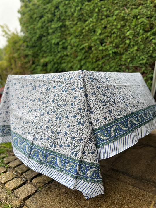 Navy Paisley Table Cloth