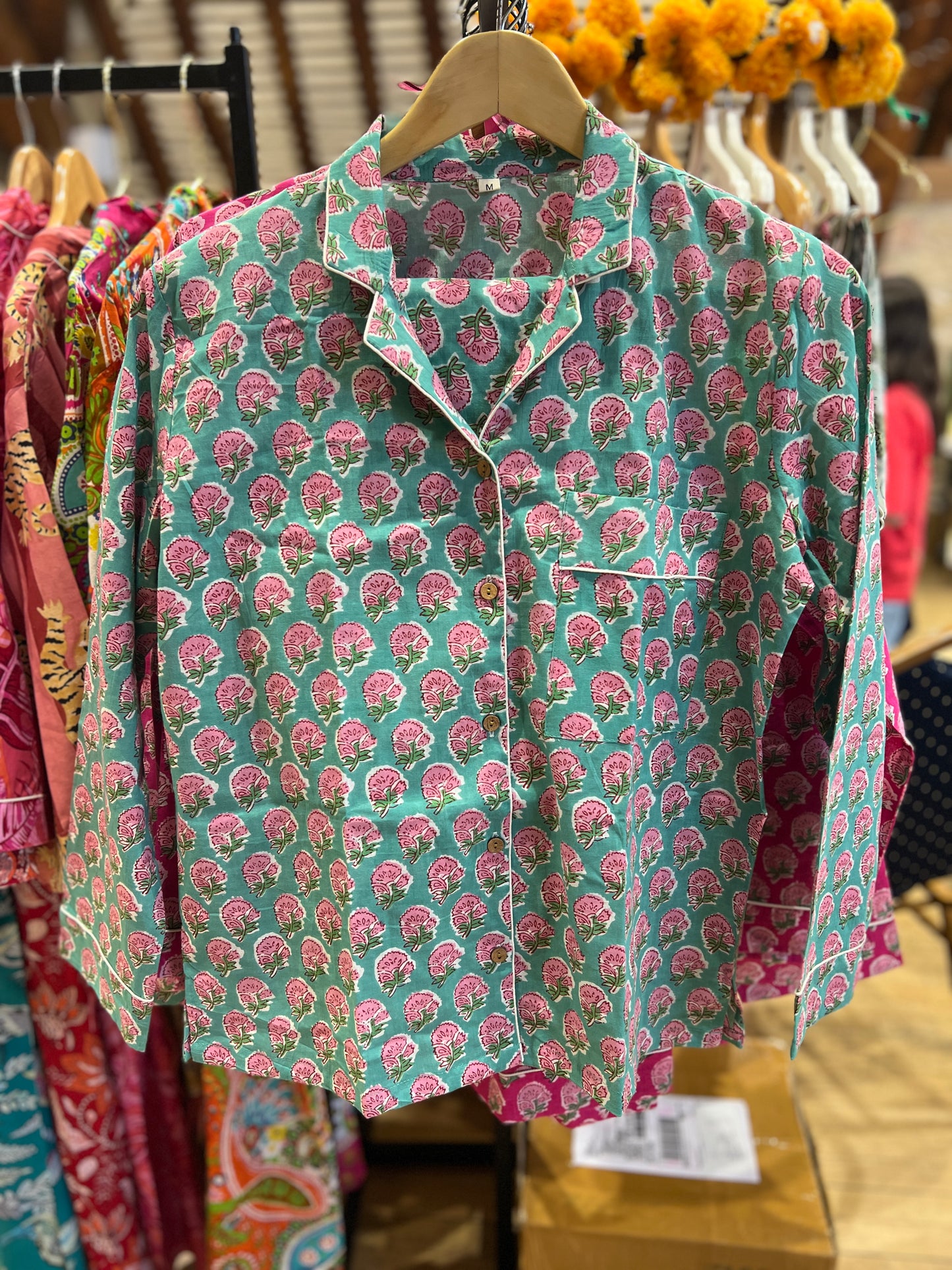 Teal Flower Pyjamas loo