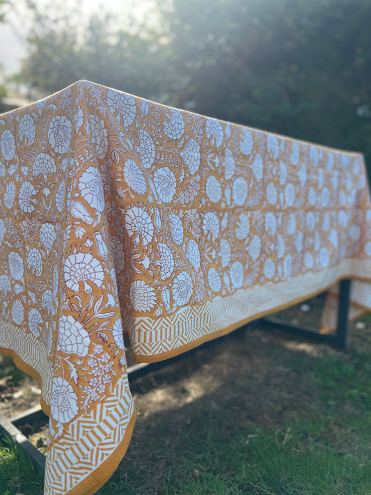 Turmeric Carnation Table Cloth