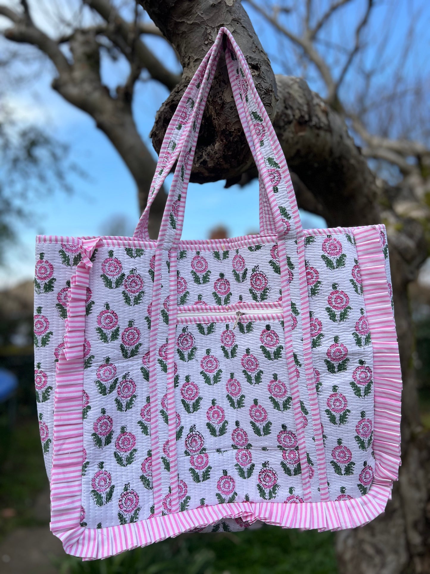 Summer Floral Tote Bag
