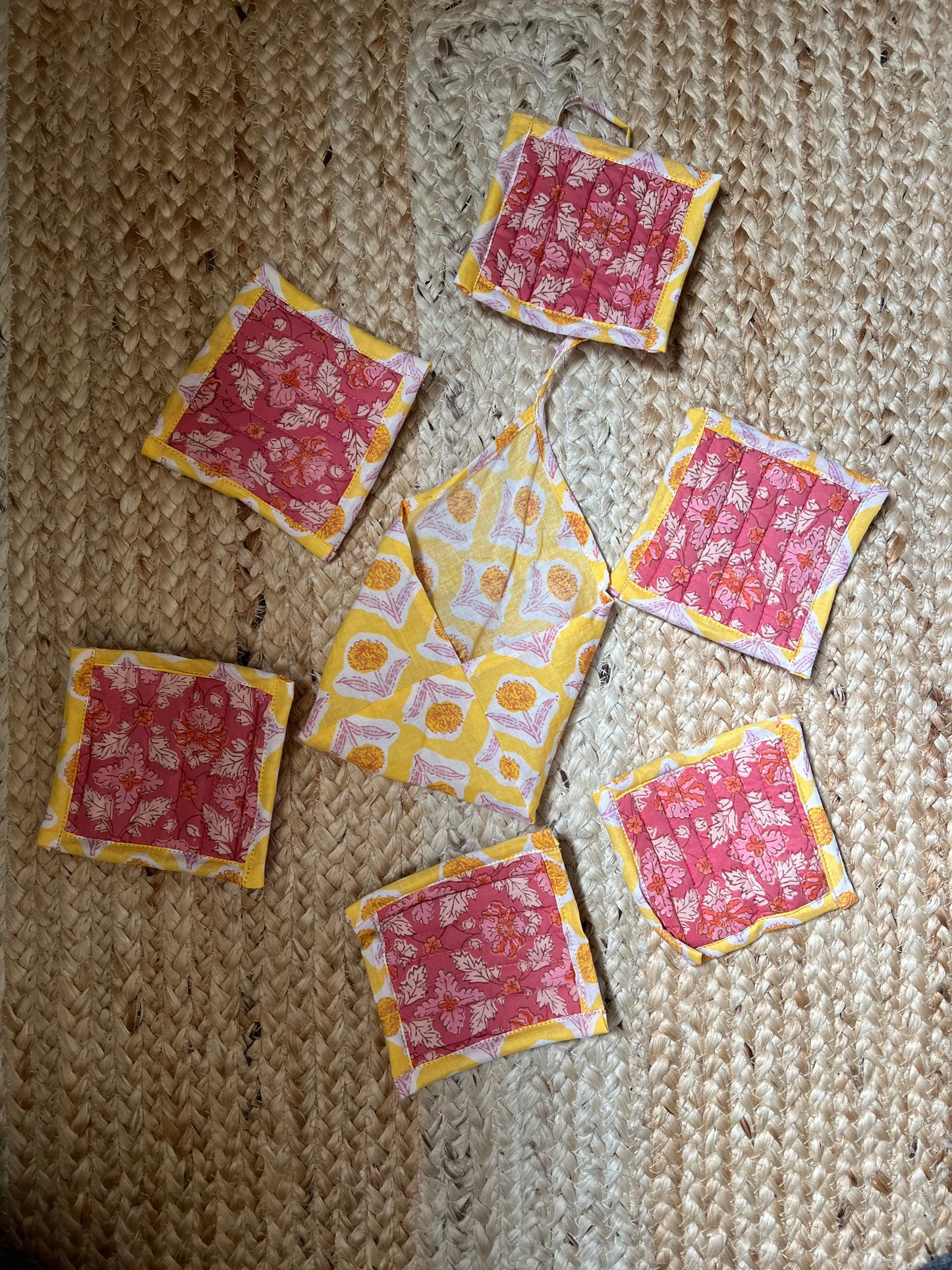 Set of 6 Blockprint Coasters
