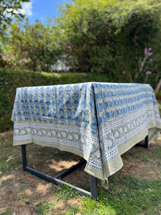Kerala Block-Print Cotton Table Cloth