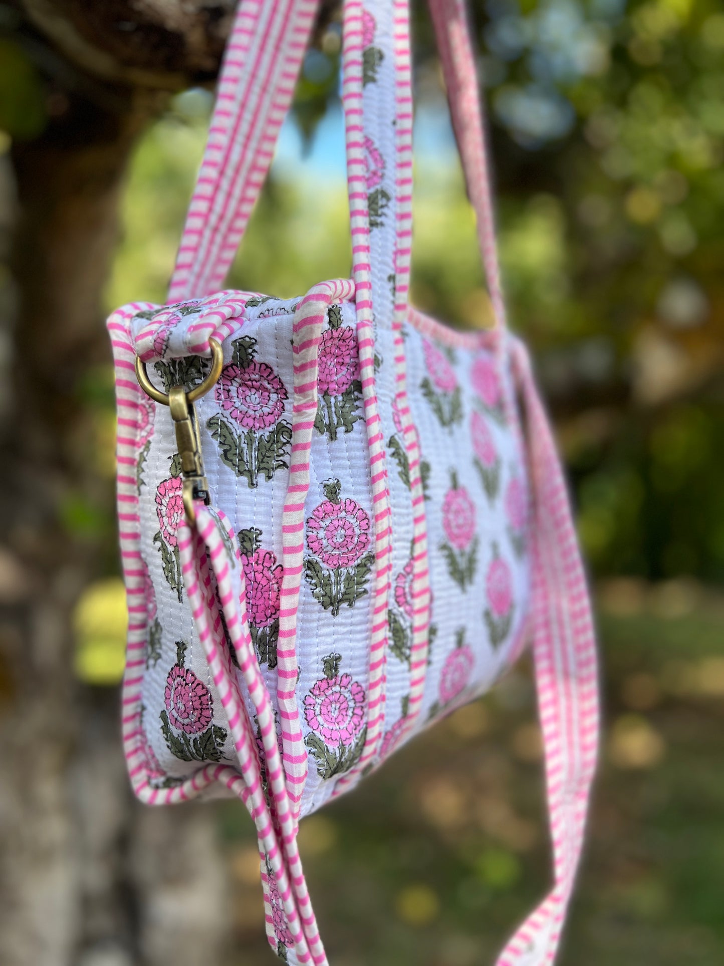Pink Floral Super Mini Tote
